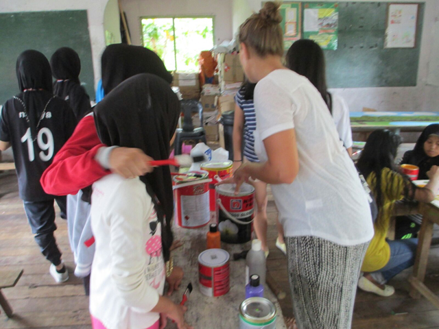 School holiday activities assisted by  teachers from the Kinabalu International School (KIS)